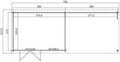 Lasita Maja redskabsrum m/pergola Reno 275 x 760 cm
